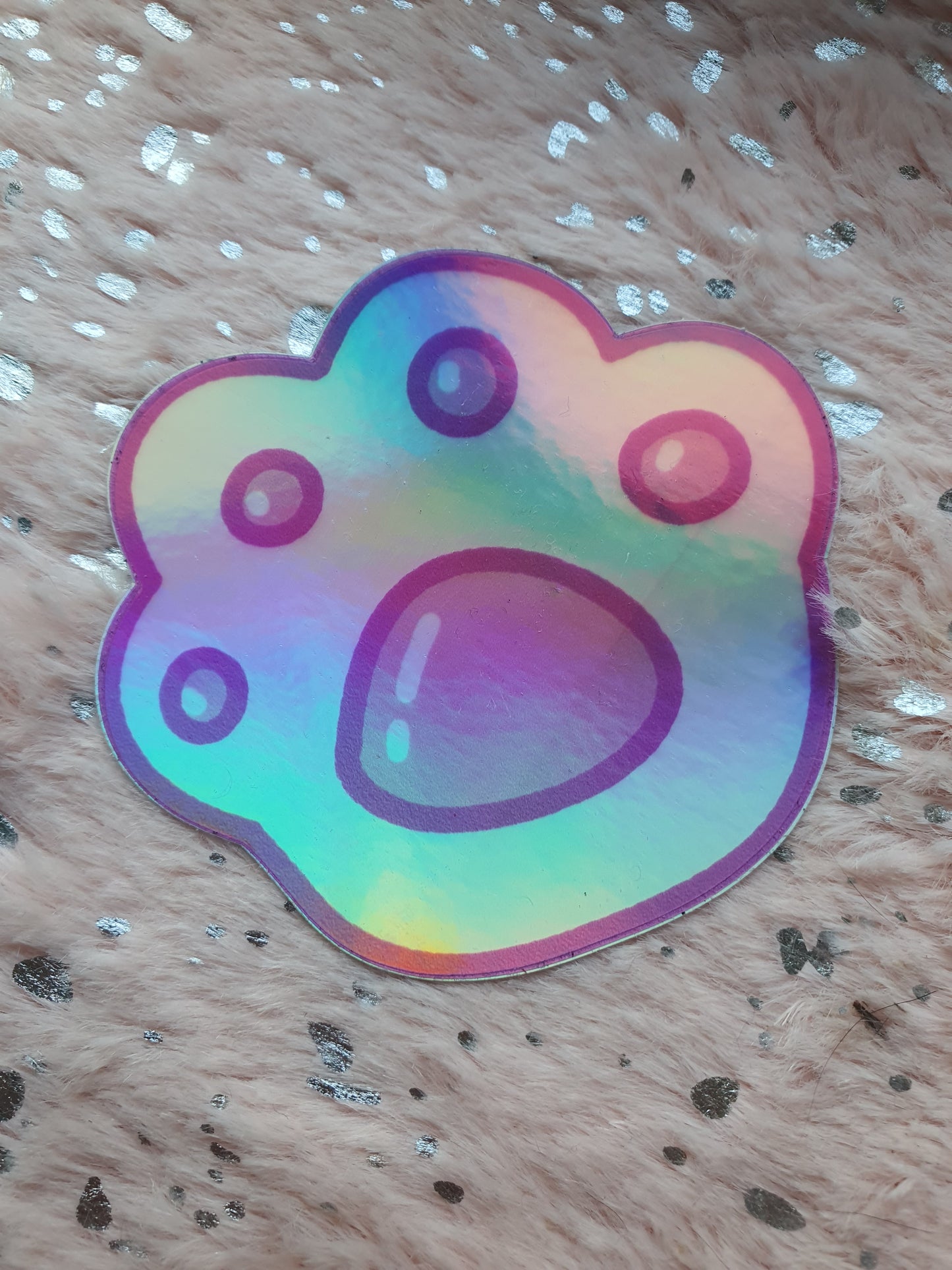Pink Paw Sticker Waterproof