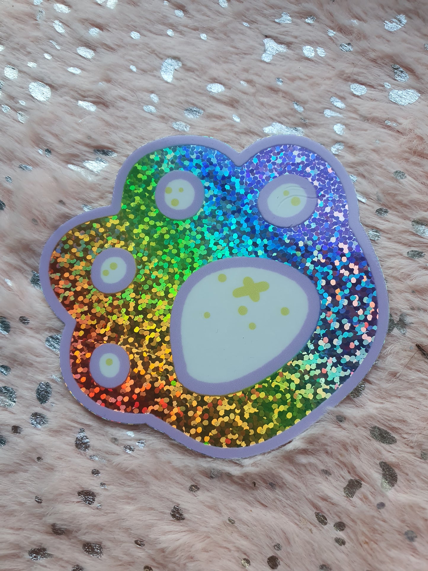 Rainbow Paw Sticker Waterproof