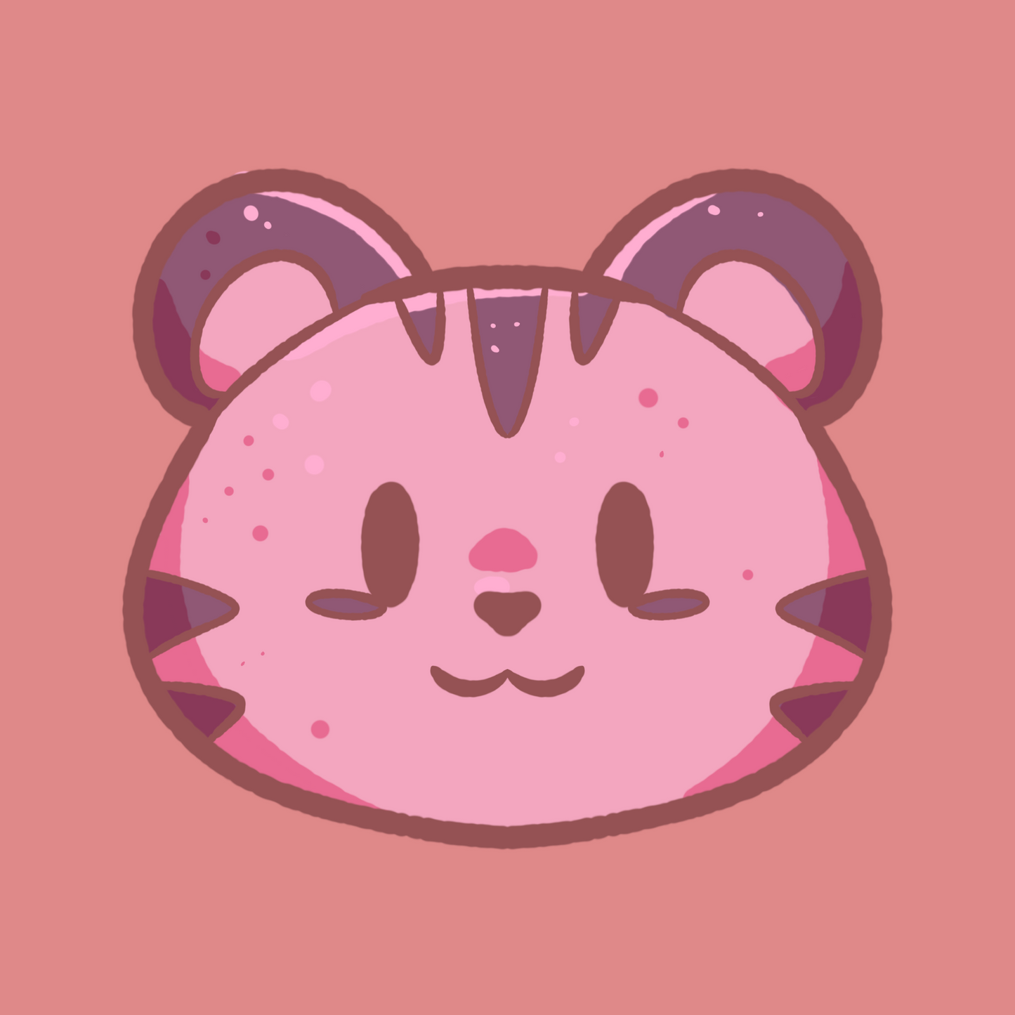 Tiger Cookie Strawberry Sticker