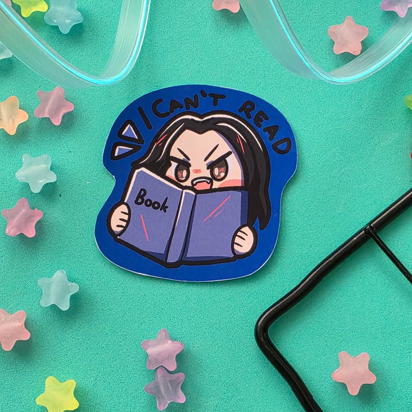 I cant read Sticker