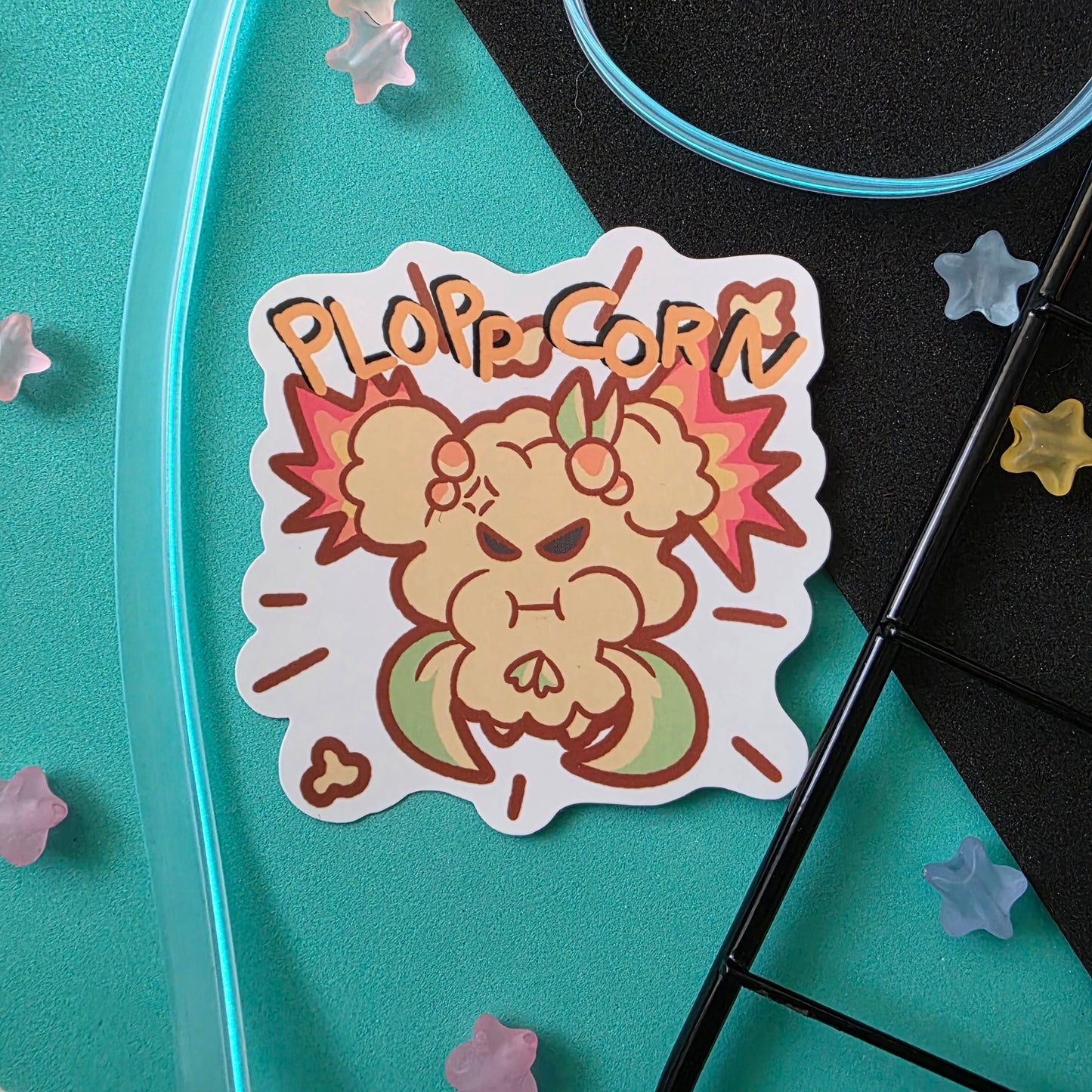 PloppCorn Explosion Sticker Waterproof