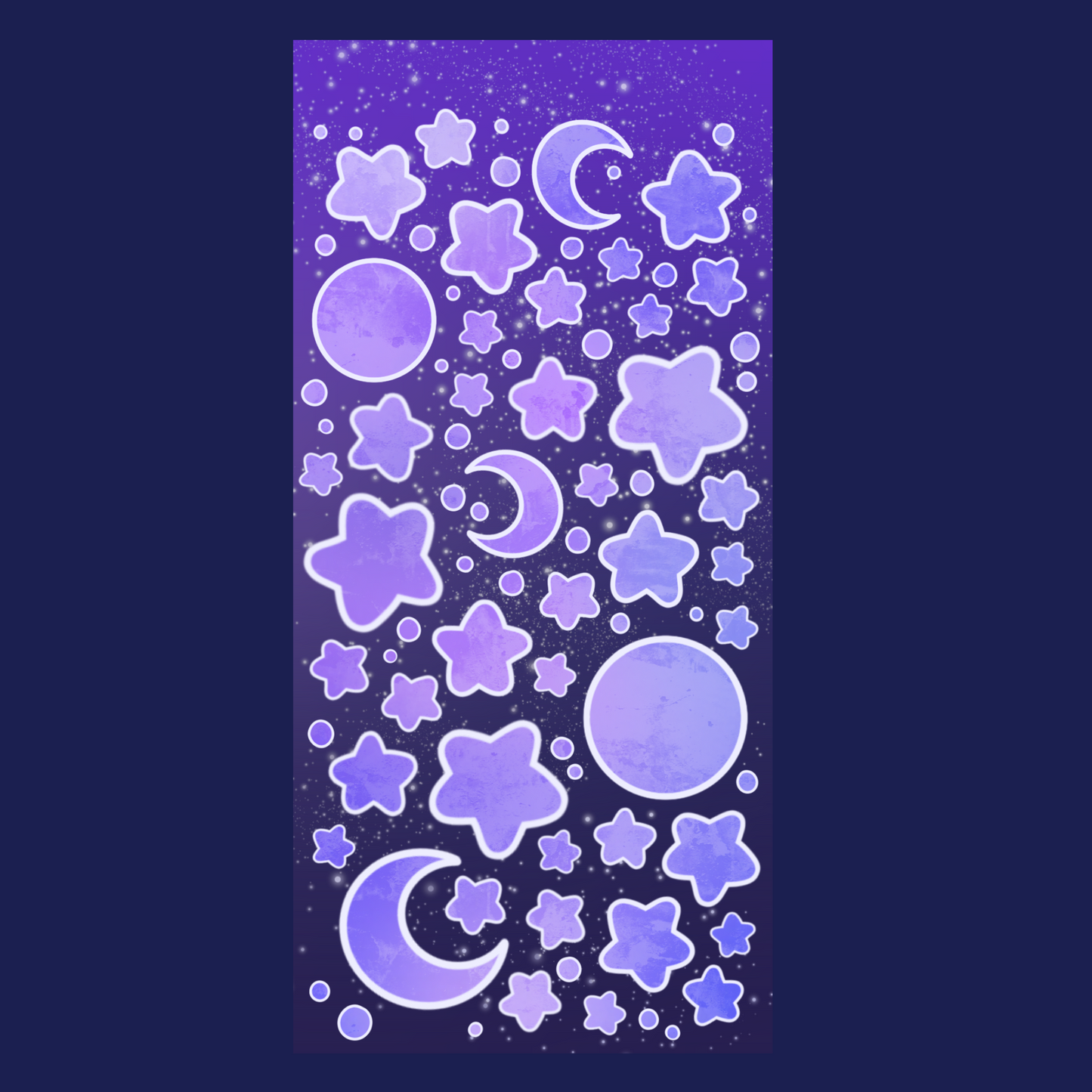 Stars Purple Stickersheet