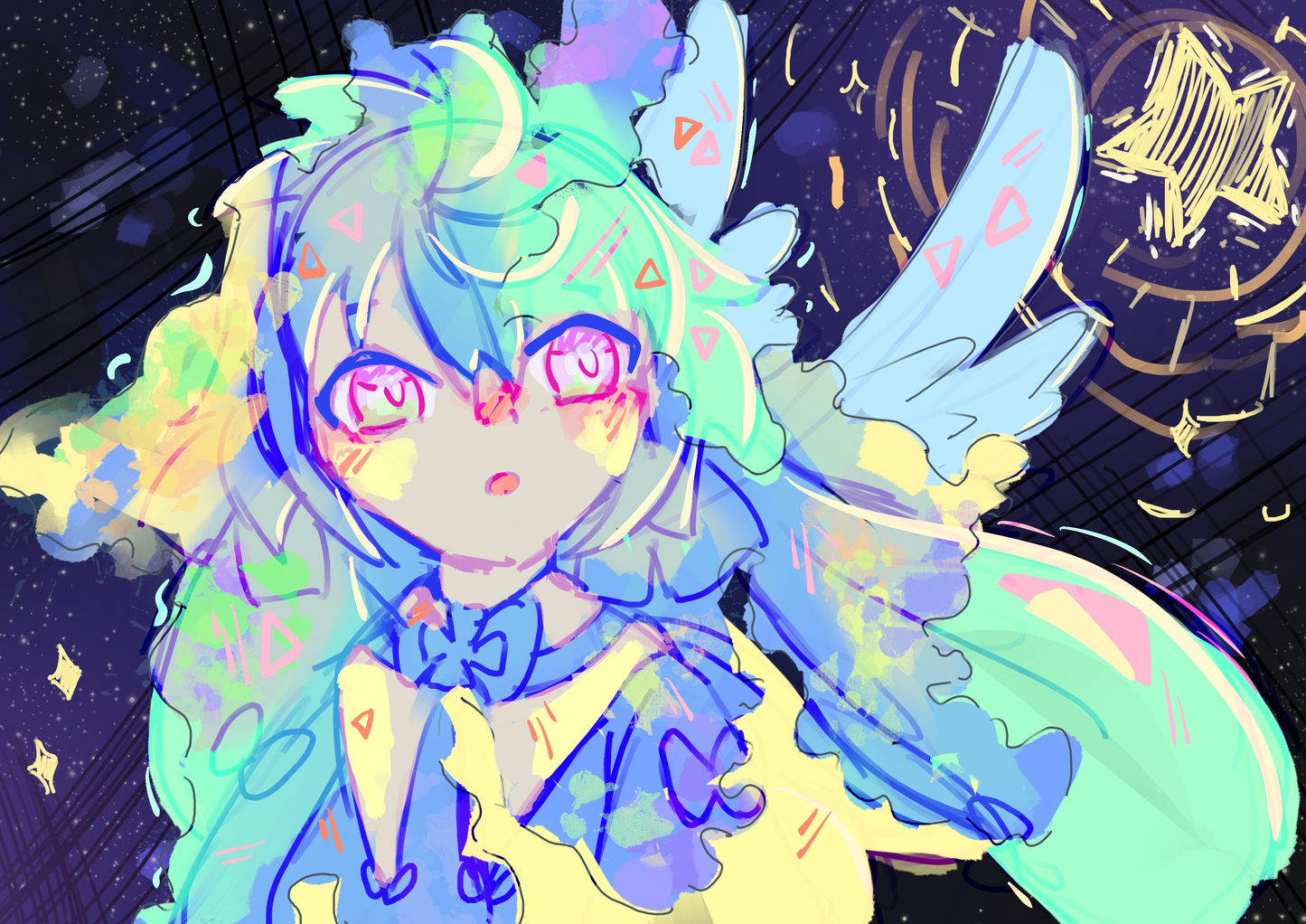 Space Bunny Artprint A4