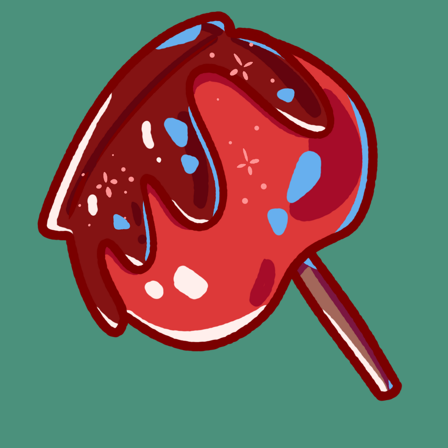 Candy Apple Sticker