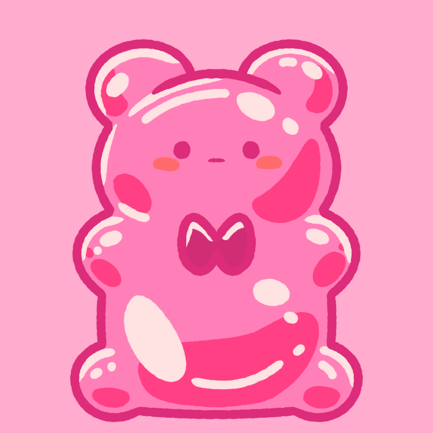 Gummy Bear Pink Sticker