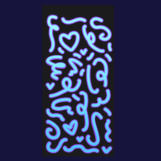 Confetti Blue Stickersheet