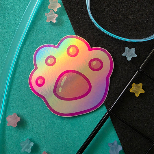 Pink Paw Sticker Waterproof
