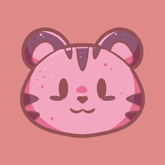 Tiger Cookie Strawberry  Sticker