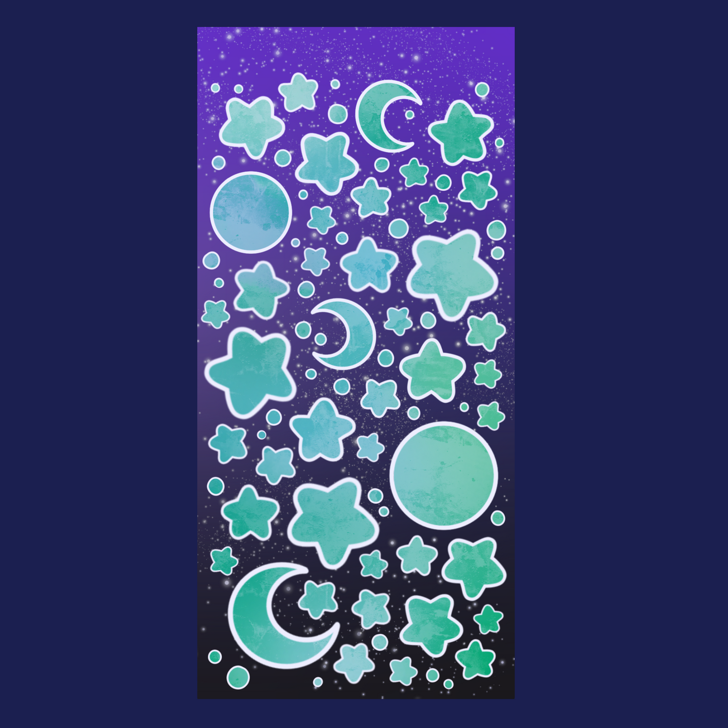 Stars Green Stickersheet