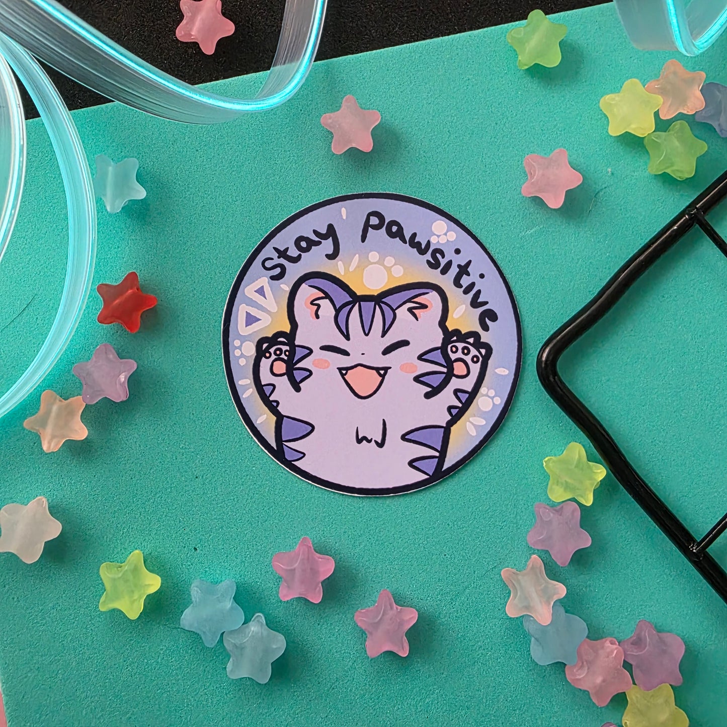 Stay pawsitive Sticker