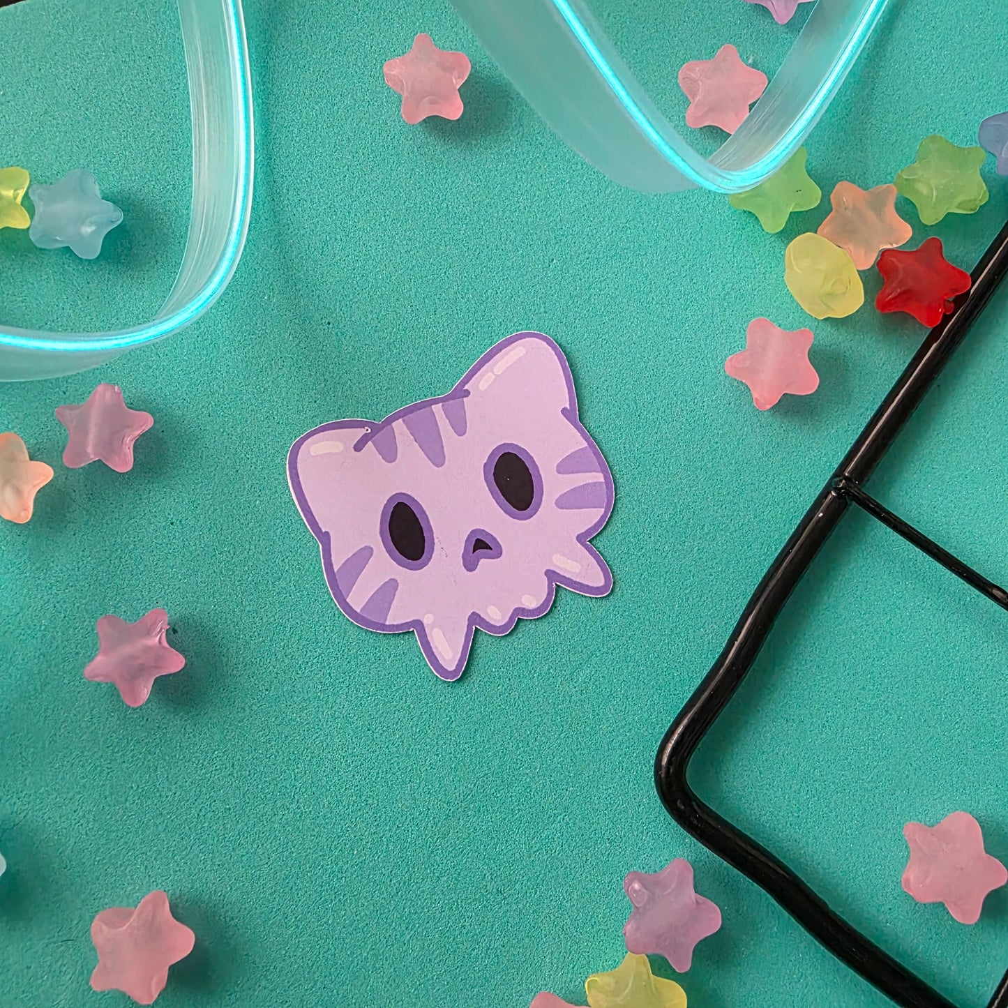 Kitty Skull Sticker
