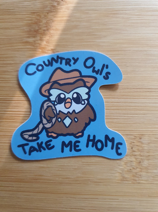 Country Owls Sticker