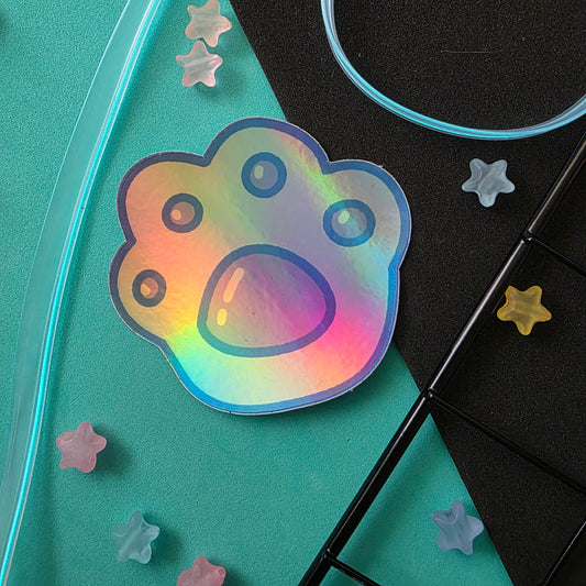 Blue Paw Sticker Waterproof