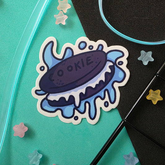 Blue Cookie Sticker Waterproof