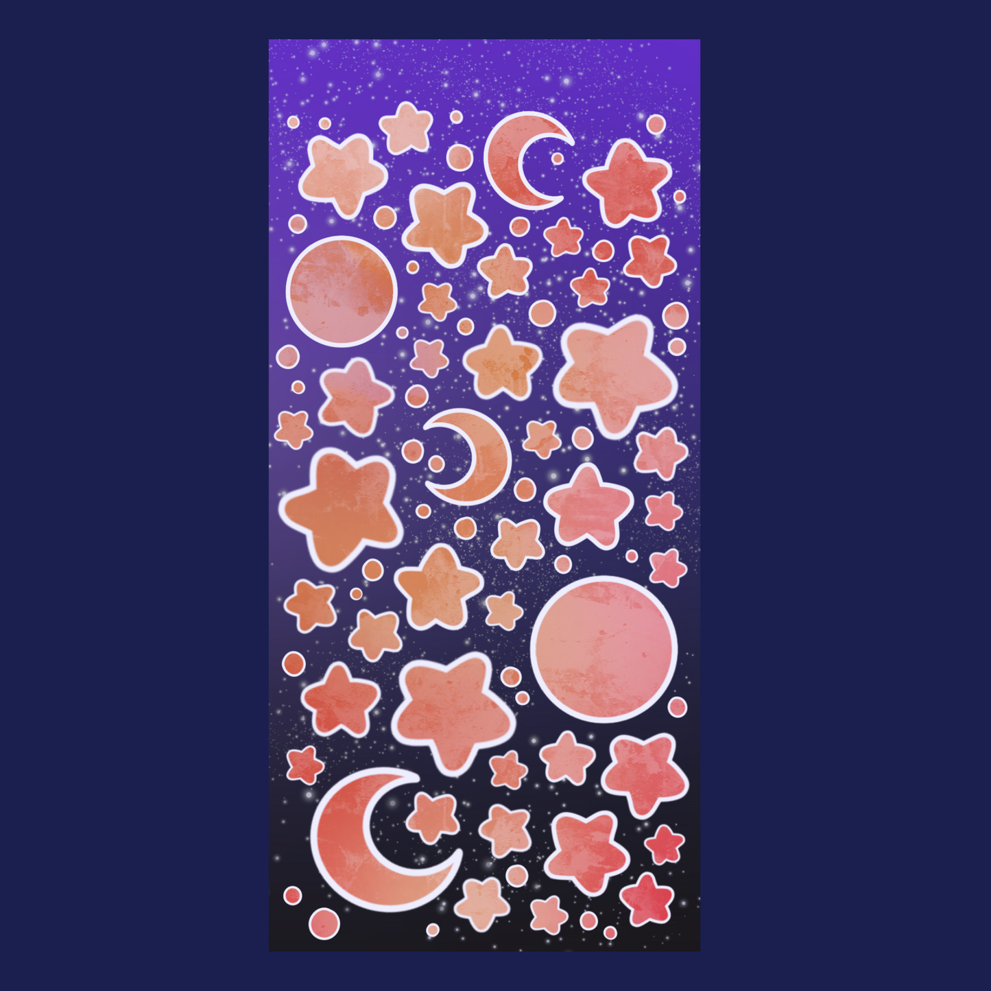 Stars Orange Stickersheet