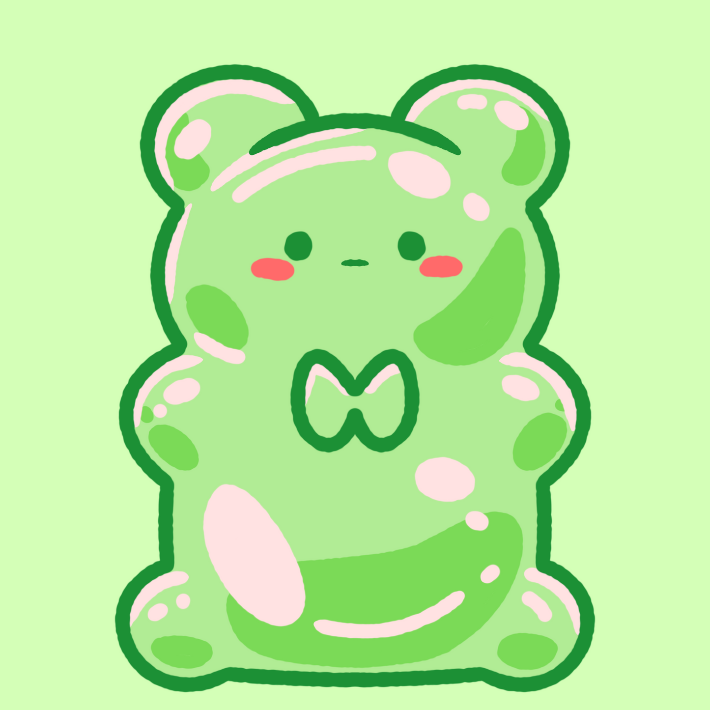 Gummy Bear Green Sticker
