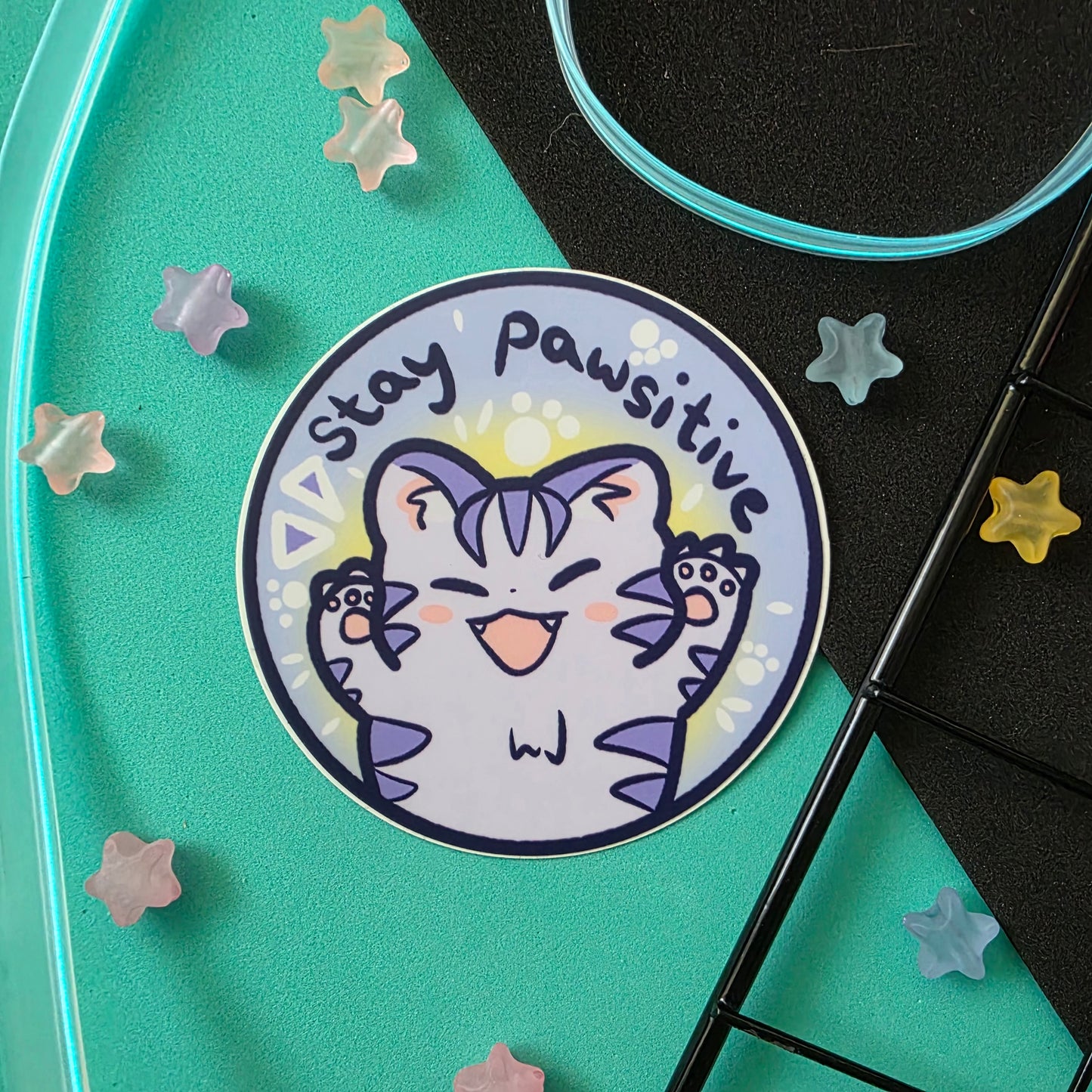 Stay Pawsitive Sticker Waterproof